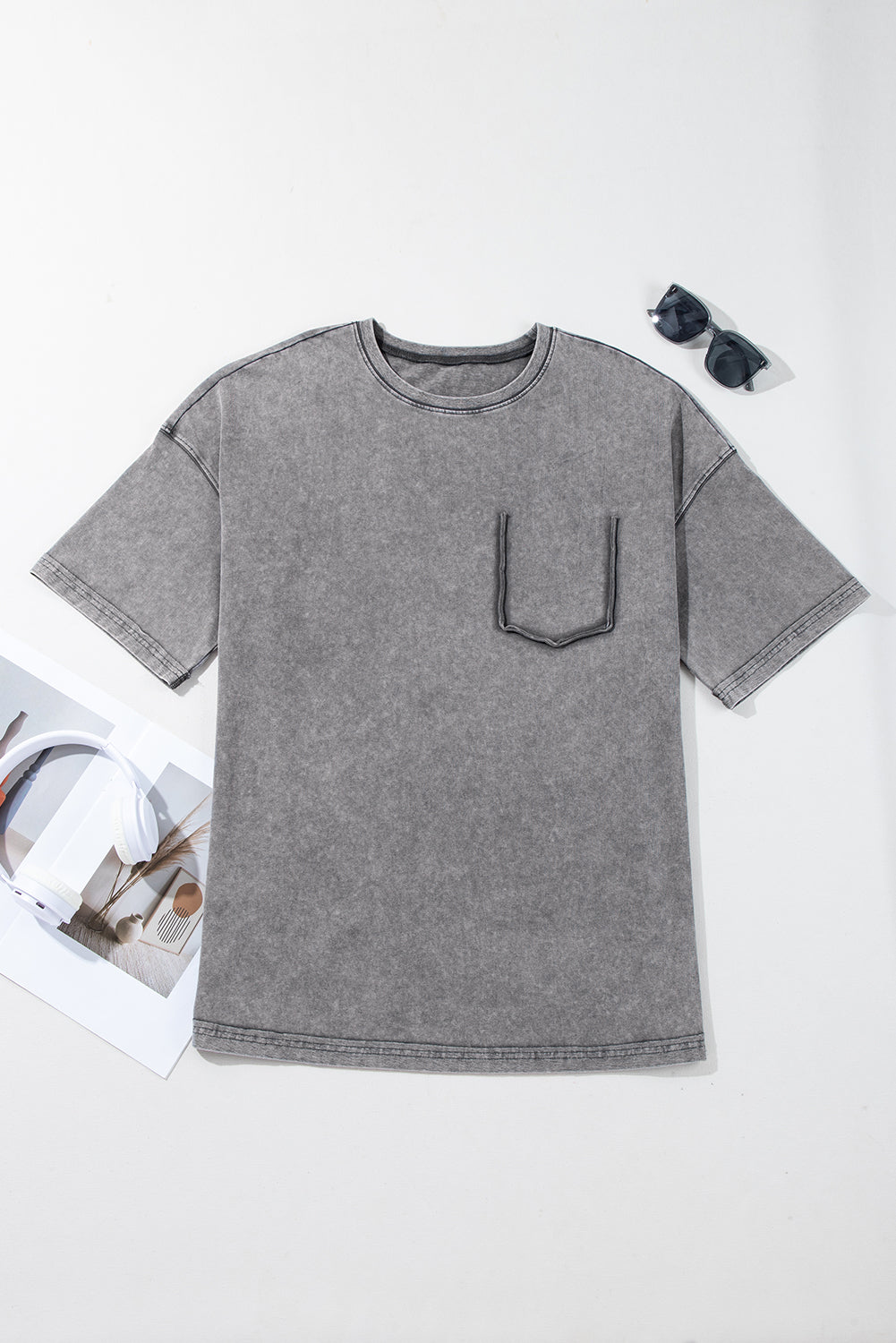 Philippine Gray Mineral Wash Half Sleeve Vintage T Shirt