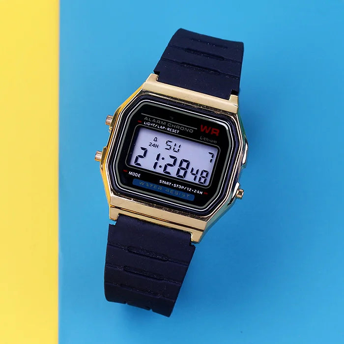 New Electronic Watches for Women Men Rose Gold Rubber Strap LED Digital Wristwatch Ladies Sport Clock Relogio Feminino