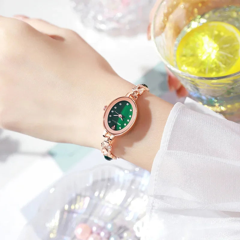 Ladies Green Watches New Luxury Gift  Wrist Watches for Women Quartz Bracelet Watches Dropshipping Relojes Para Mujer Clock