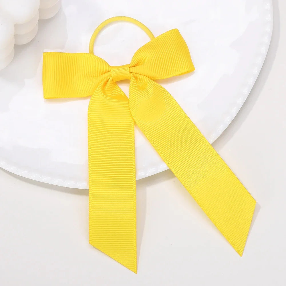 Ribbon Hair Bands Toddler Cheer Bow Head Rope Kids Fashion Solid for Sweet Girls children Party Headwear Hair Accessories