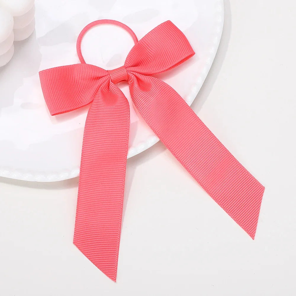 Ribbon Hair Bands Toddler Cheer Bow Head Rope Kids Fashion Solid for Sweet Girls children Party Headwear Hair Accessories