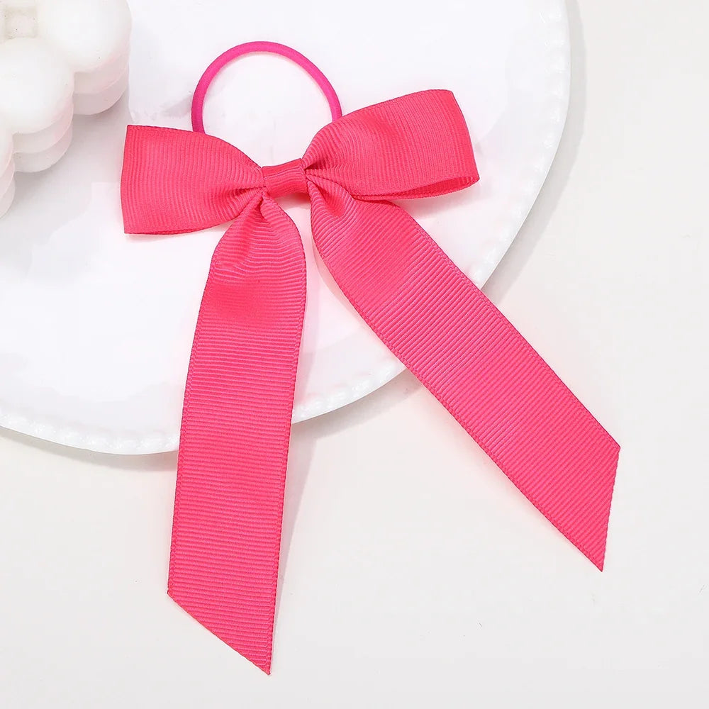 Ribbon Hair Bands Toddler Cheer Bow Head Rope Kids Fashion Solid for Sweet Girls children Party Headwear Hair Accessories