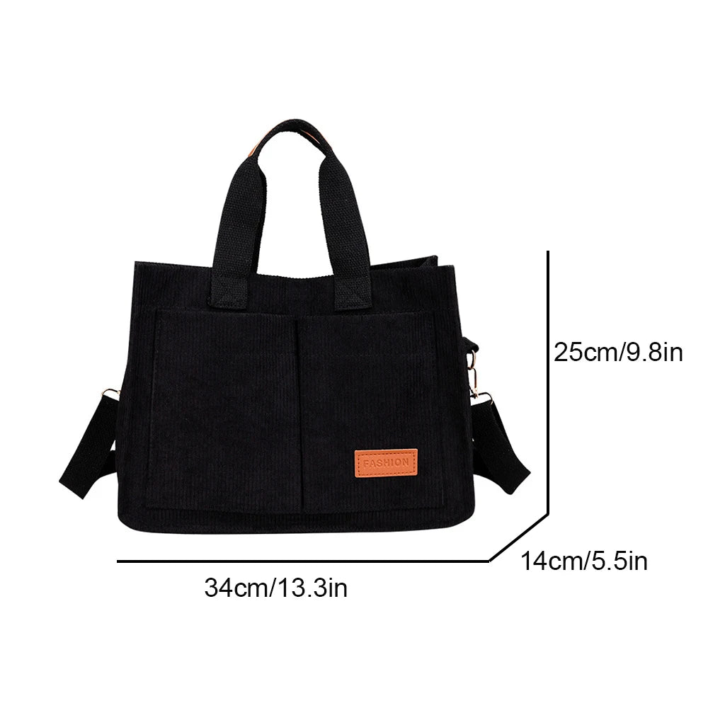 Ladies' handbag, large capacity new fashionable canvas shoulder bag, crossbody bag, commuting bag  zwq