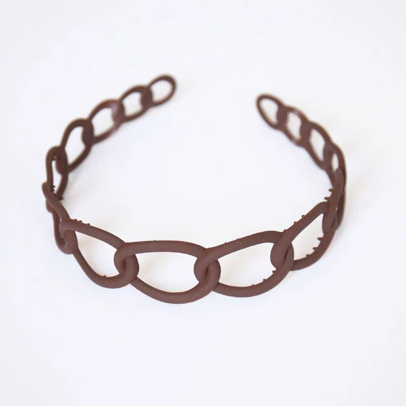 Women Headband Hairband Fashion Chain Round Band For Hair Girls Hair Accessories Headwear Traceless Hair Hoop Bang Holder