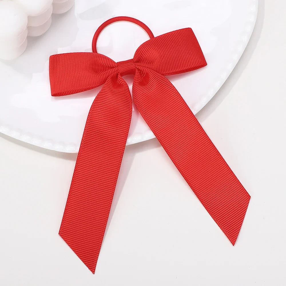 Ribbon Hair Bands Toddler Cheer Bow Head Rope Kids Fashion Solid for Sweet Girls children Party Headwear Hair Accessories