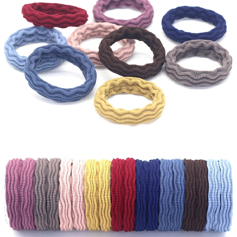 20PCS High Elasticity Fashion Hair Rope High Elasticity Jacquard Pattern Hair Ring Fashion Women's Headband Hair Accessories