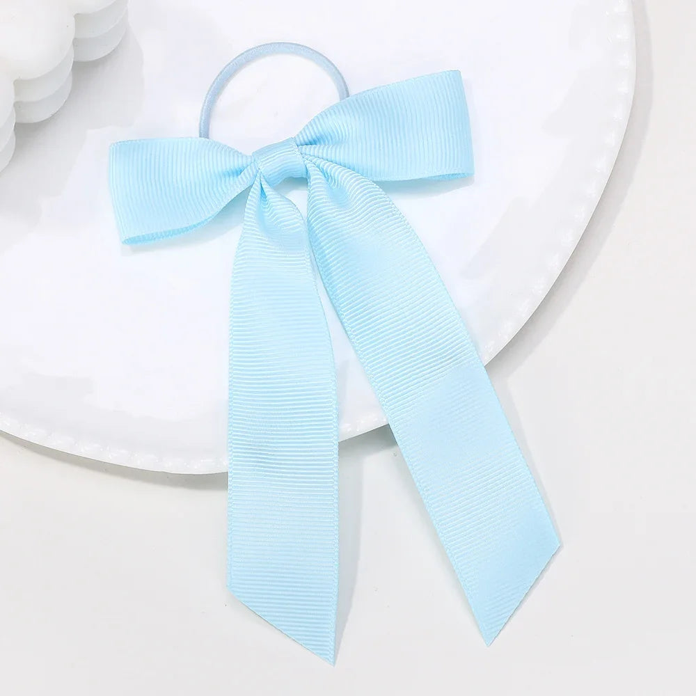Ribbon Hair Bands Toddler Cheer Bow Head Rope Kids Fashion Solid for Sweet Girls children Party Headwear Hair Accessories