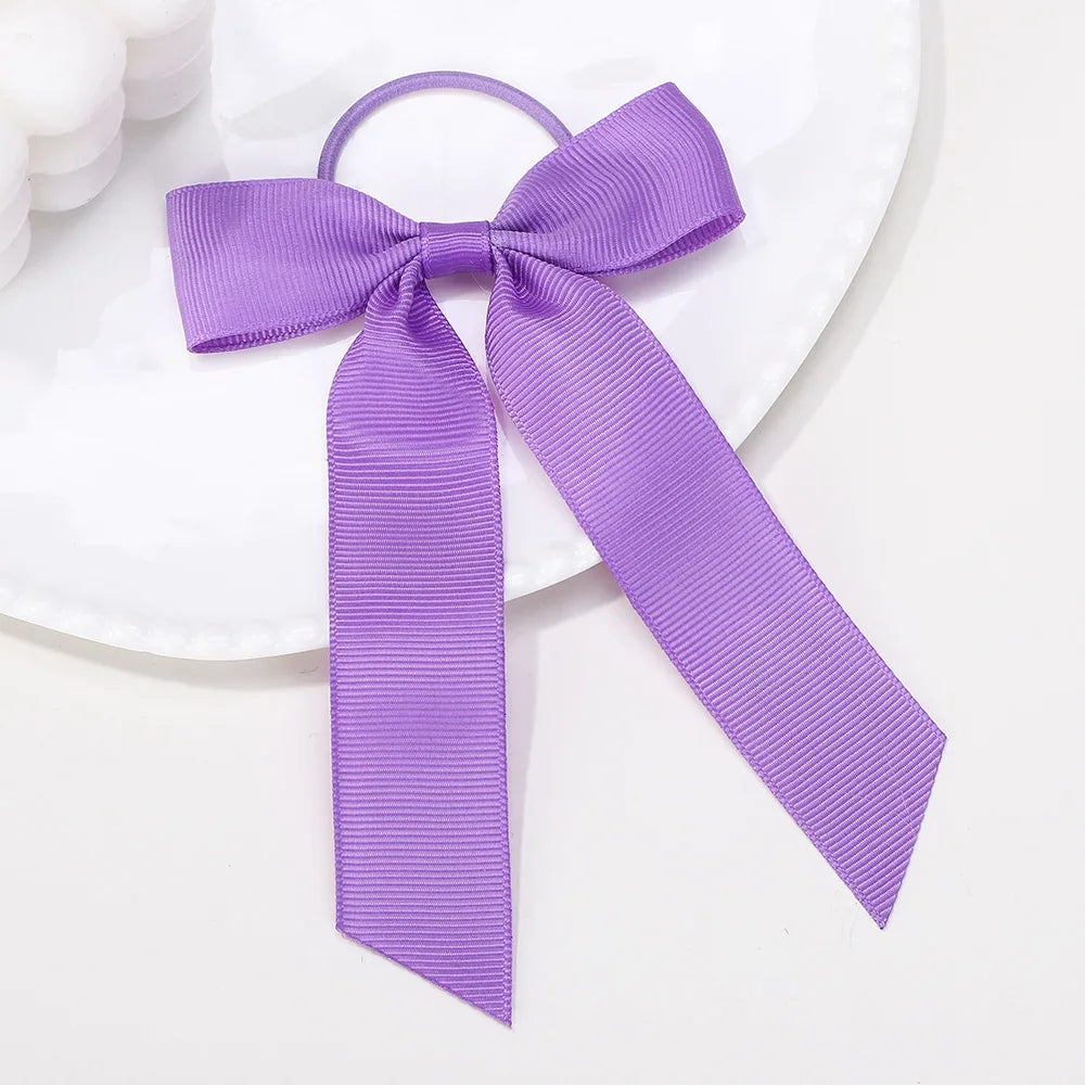 Ribbon Hair Bands Toddler Cheer Bow Head Rope Kids Fashion Solid for Sweet Girls children Party Headwear Hair Accessories