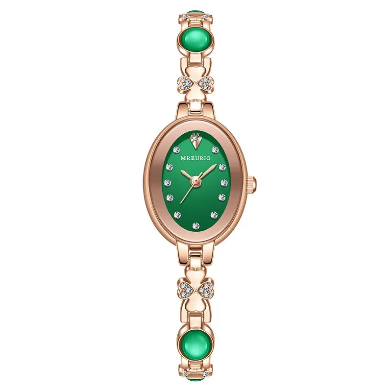Ladies Green Watches New Luxury Gift  Wrist Watches for Women Quartz Bracelet Watches Dropshipping Relojes Para Mujer Clock