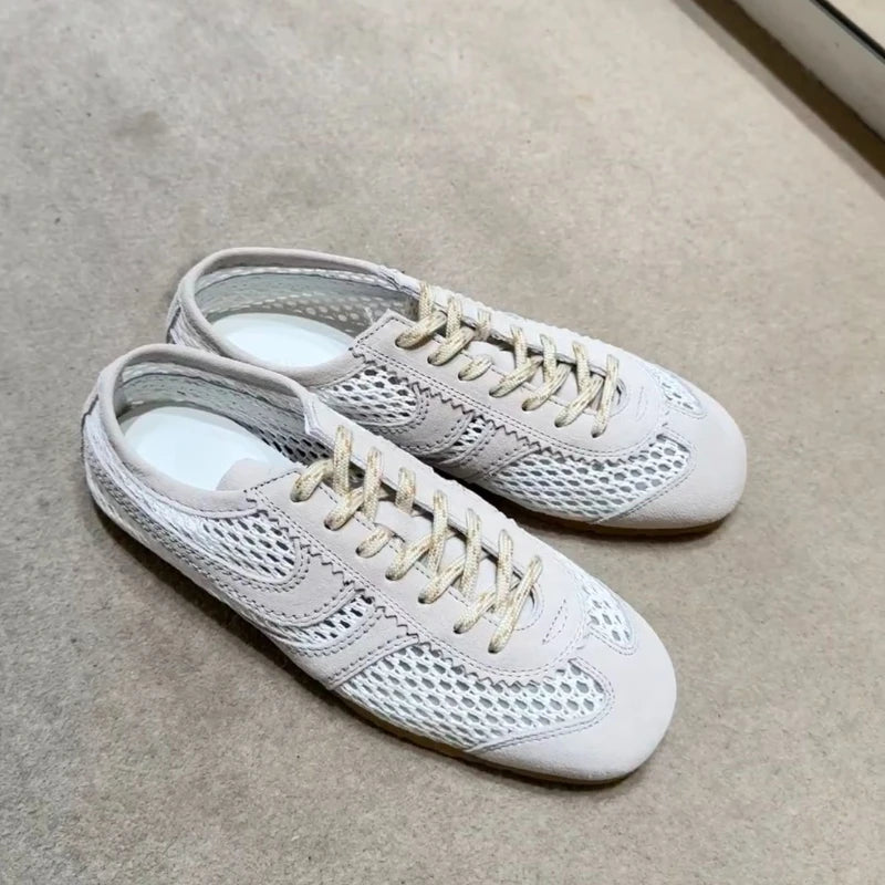 Women's Sports Shoes Genuine Leather 2025 Autumn Retro German Training Shoes High-Quality New Forrest Gump Women's Shoes Flat