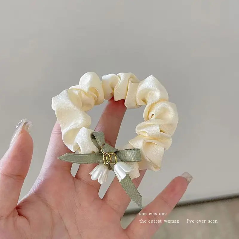 Rubber band hair ring, high elastic durable head rope lily of the valley hair ornament