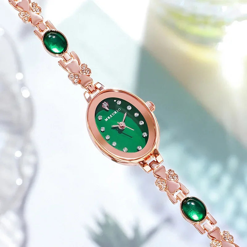 Ladies Green Watches New Luxury Gift  Wrist Watches for Women Quartz Bracelet Watches Dropshipping Relojes Para Mujer Clock