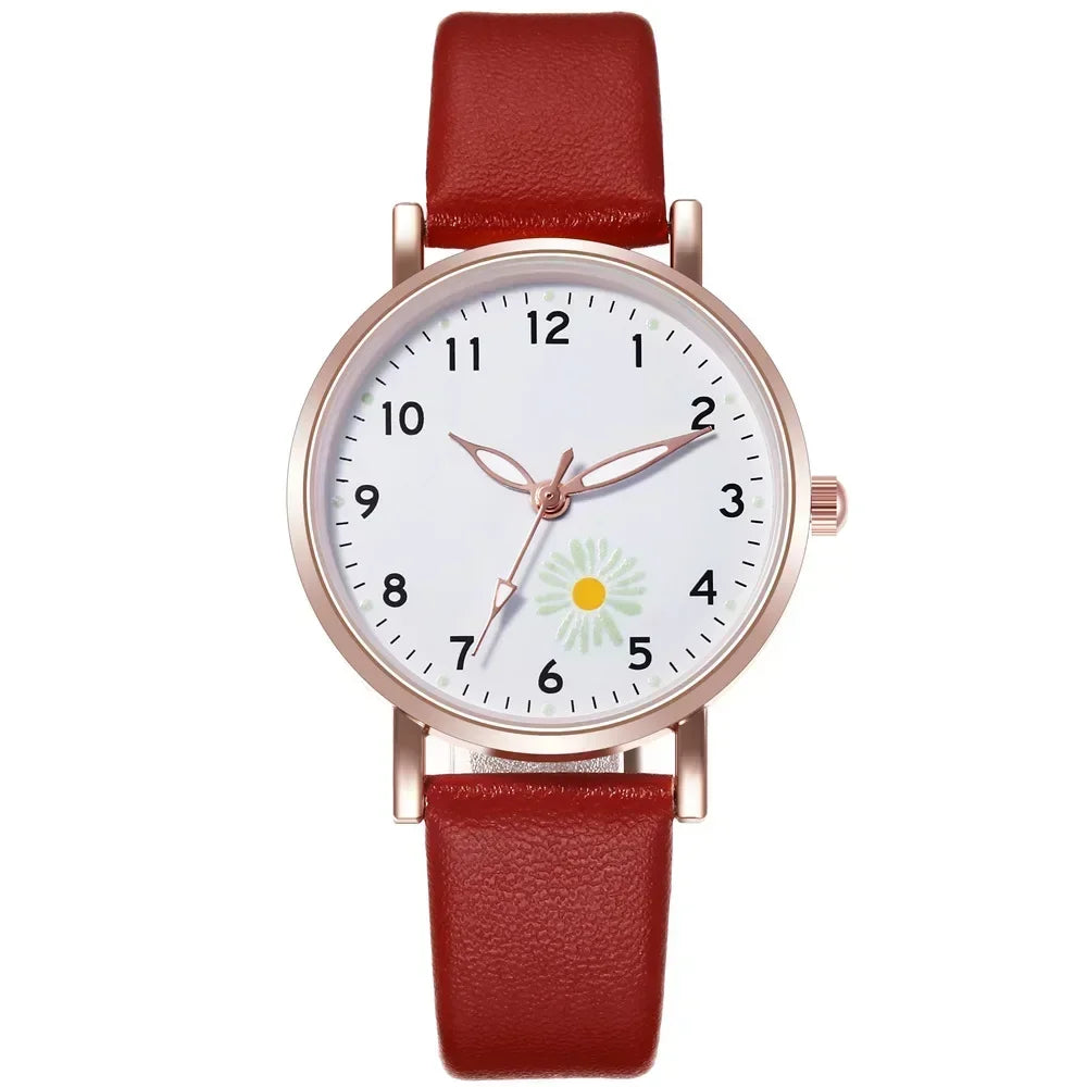 Luxury Watches for Women Luminous Retro Female Watch Ladies Belt Back Light Leather Strap Quartz Wristwatches Montre Femme