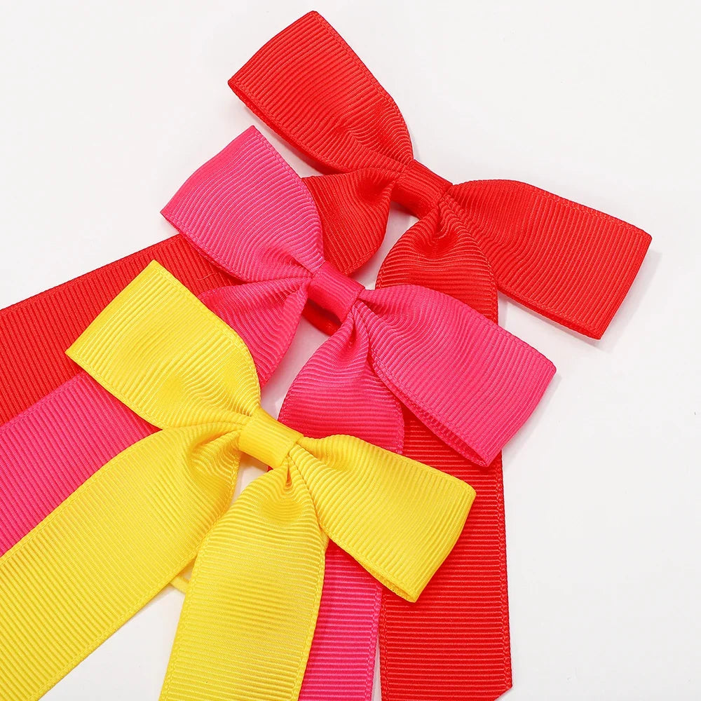 Ribbon Hair Bands Toddler Cheer Bow Head Rope Kids Fashion Solid for Sweet Girls children Party Headwear Hair Accessories