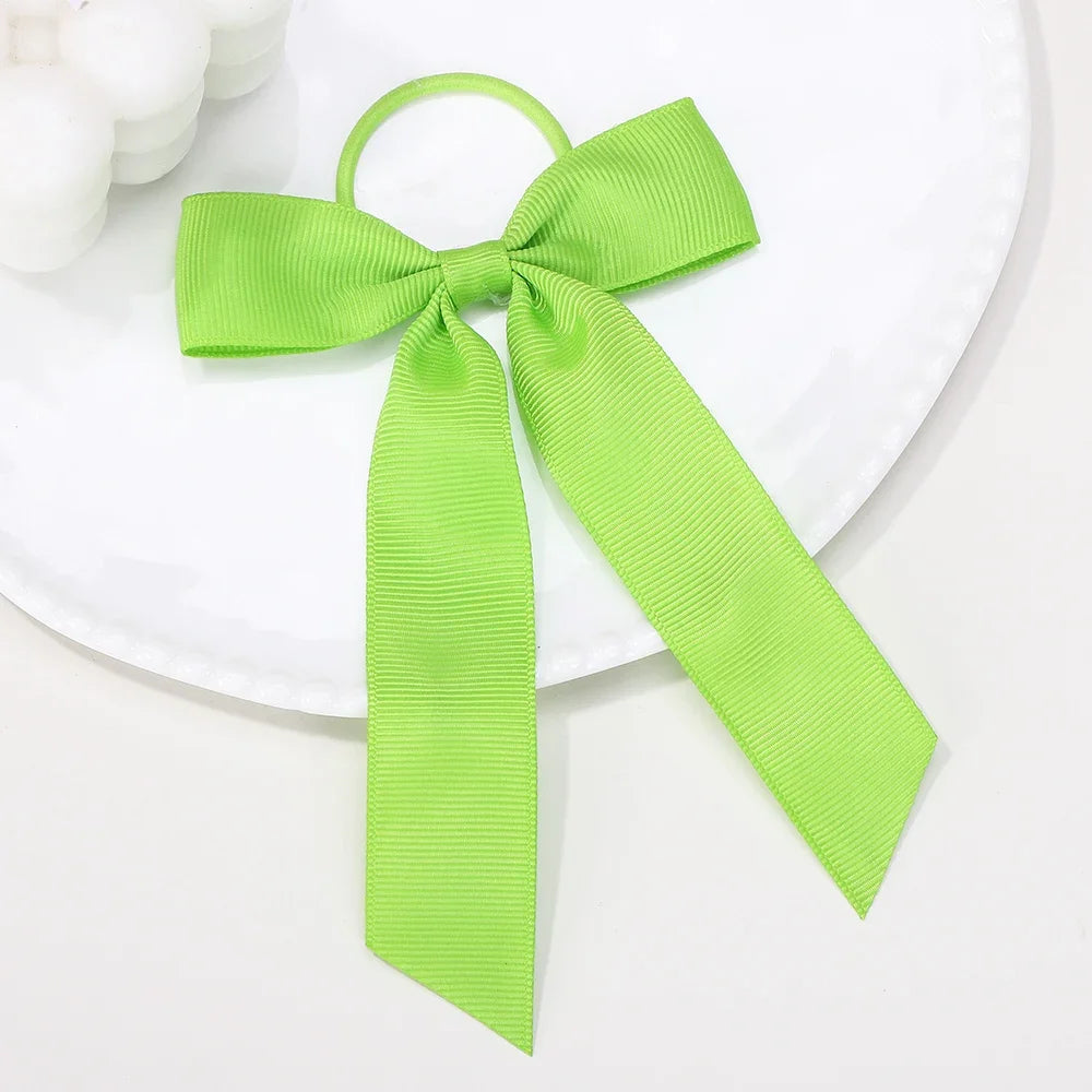 Ribbon Hair Bands Toddler Cheer Bow Head Rope Kids Fashion Solid for Sweet Girls children Party Headwear Hair Accessories
