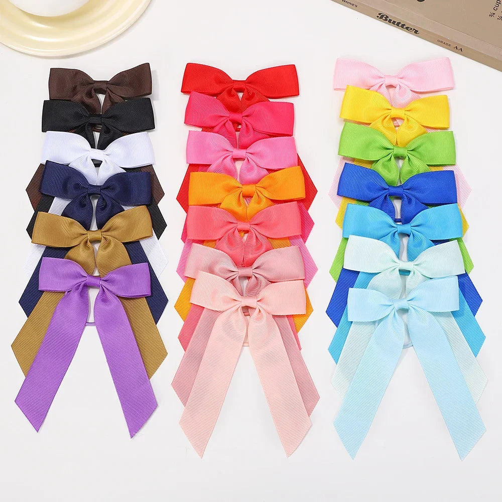 Ribbon Hair Bands Toddler Cheer Bow Head Rope Kids Fashion Solid for Sweet Girls children Party Headwear Hair Accessories