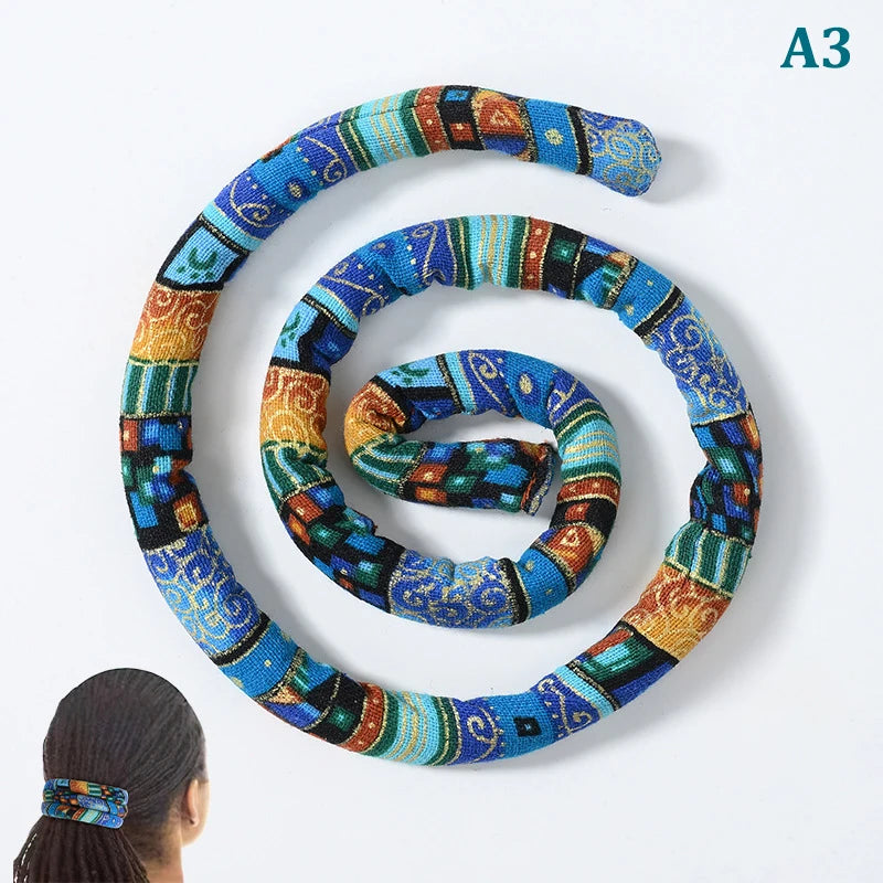 Bendable Hair Bands Ethnic Style Hair Ropes Ties Horsetail Headband Colorful Dreadlocks Long Ponytail Holders Hair Accessories