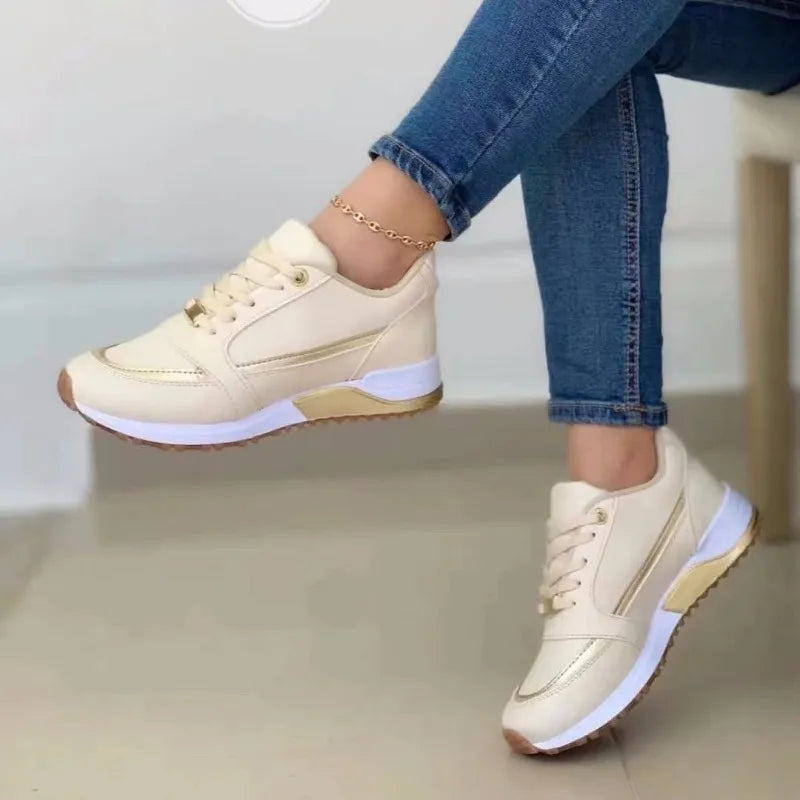 Women's Mesh Sneakers Patchwork Lace Up Flat Lightweight Female Classic Sports Spring Autumn Casual Tennis Skateboard Run Shoes
