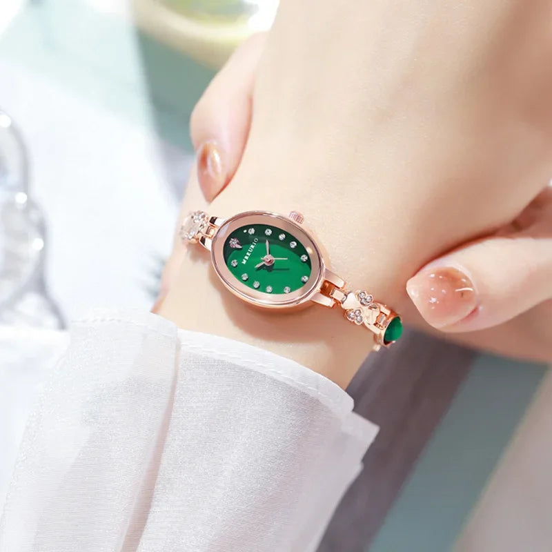 Ladies Green Watches New Luxury Gift  Wrist Watches for Women Quartz Bracelet Watches Dropshipping Relojes Para Mujer Clock