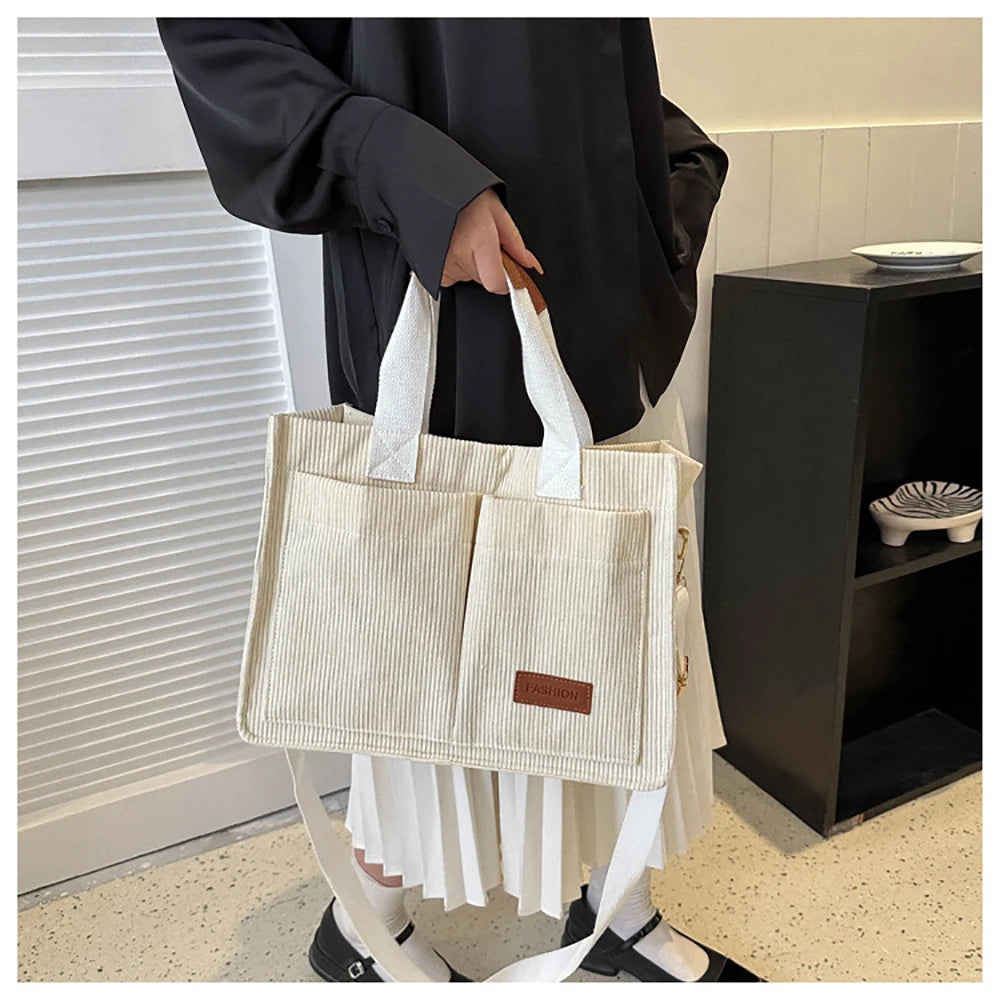 Ladies' handbag, large capacity new fashionable canvas shoulder bag, crossbody bag, commuting bag  zwq