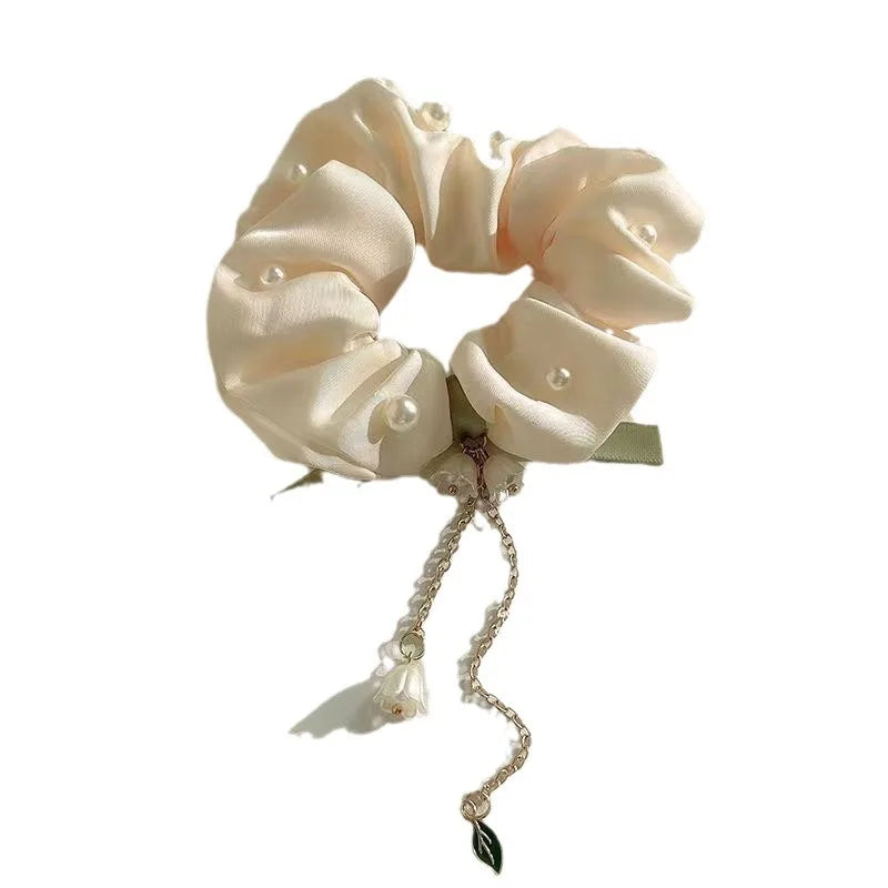 Rubber band hair ring, high elastic durable head rope lily of the valley hair ornament