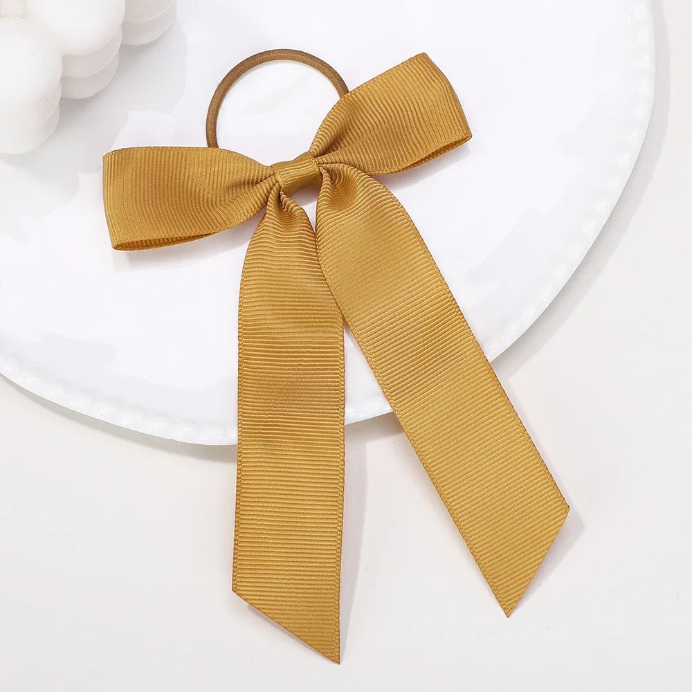 Ribbon Hair Bands Toddler Cheer Bow Head Rope Kids Fashion Solid for Sweet Girls children Party Headwear Hair Accessories