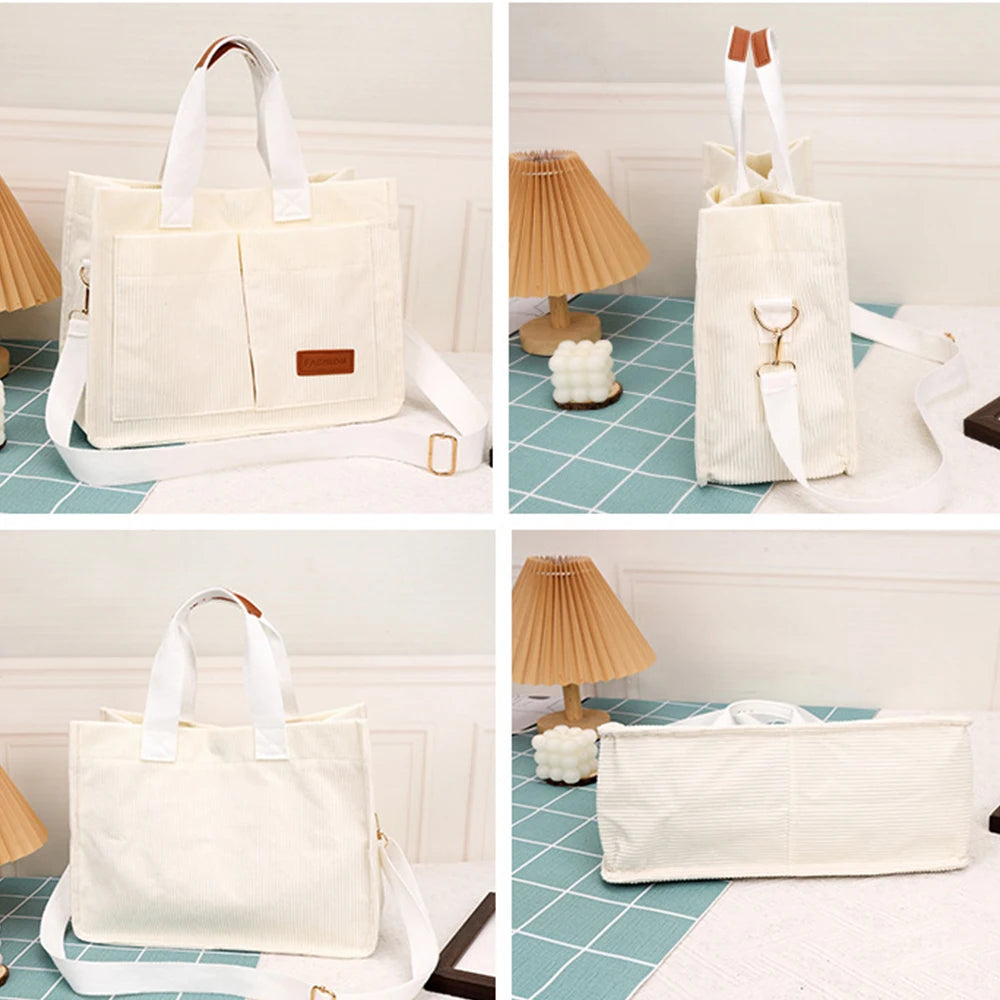 Ladies' handbag, large capacity new fashionable canvas shoulder bag, crossbody bag, commuting bag  zwq