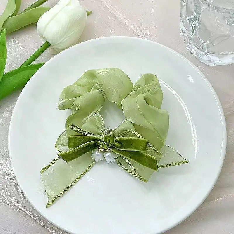 Rubber band hair ring, high elastic durable head rope lily of the valley hair ornament