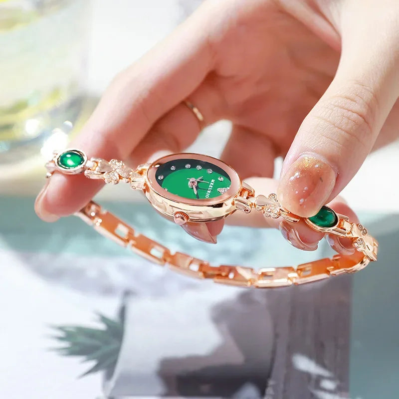 Ladies Green Watches New Luxury Gift  Wrist Watches for Women Quartz Bracelet Watches Dropshipping Relojes Para Mujer Clock