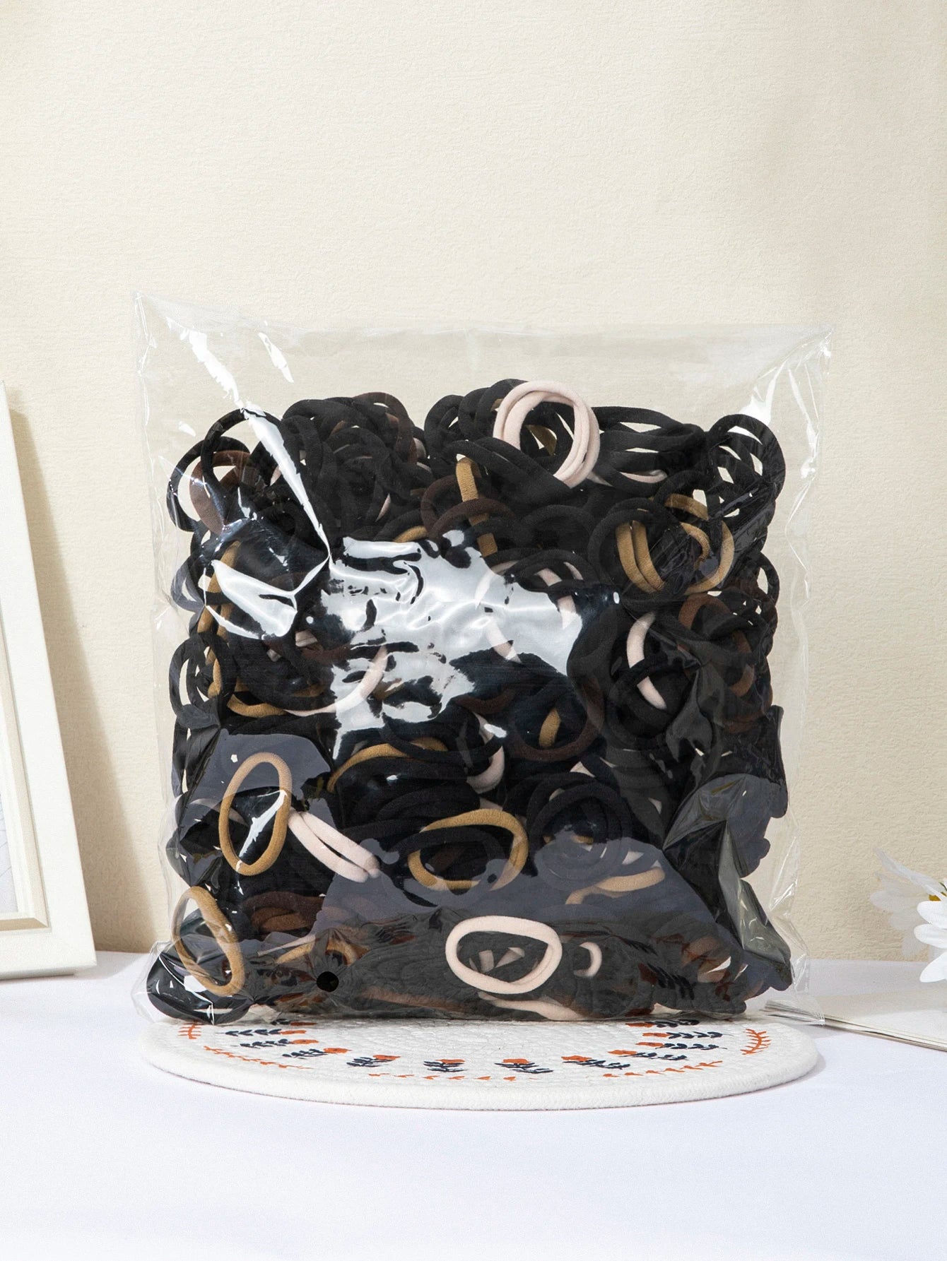 50/100 Pcs Black Gray Large Hair Bands for Women Seamless Ponytail Fashion Pure  headbands hair accessories headband  hair bands