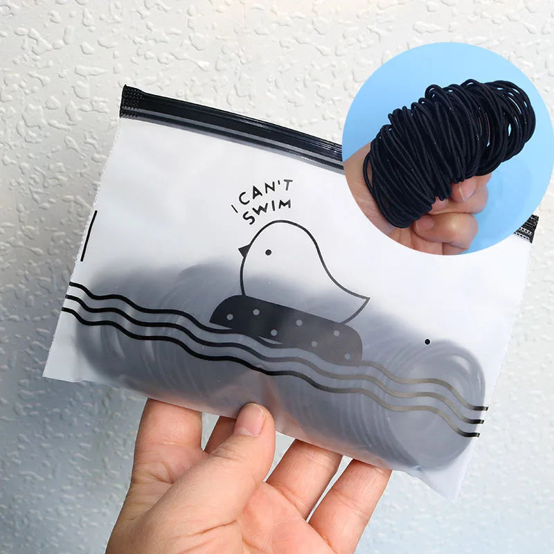 100PCS/Set Women 3.5CM Basic Nylon Elastic Hair Bands Ponytail Hair Scrunchie Rubber Bands Headband Hair Accessories Headwear