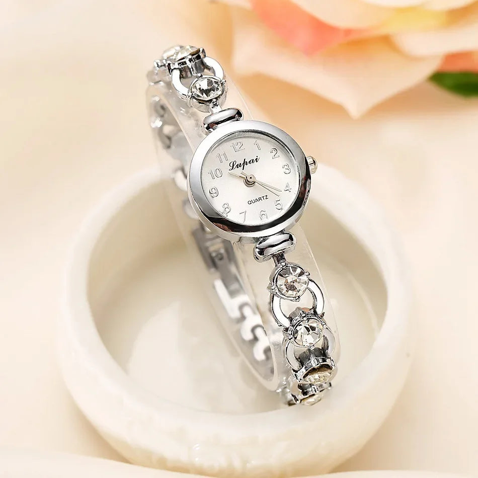 Ladies's Wristwatch Alloy Rhinestone Luxury Diamond Watch for Women Casual Quartz Bracelet Watch Relogio Feminino Часы Женские