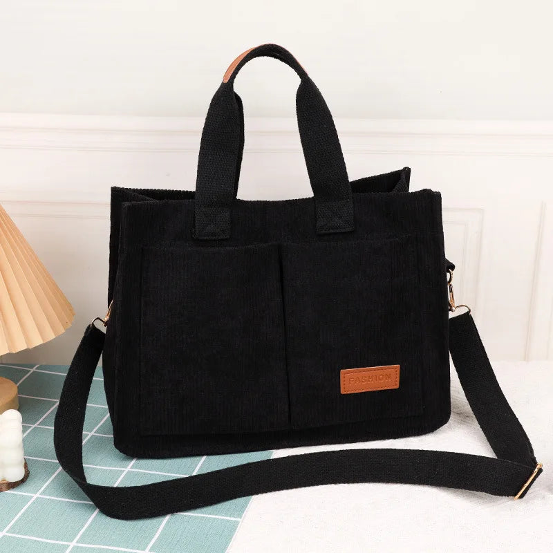 Ladies' handbag, large capacity new fashionable canvas shoulder bag, crossbody bag, commuting bag  zwq