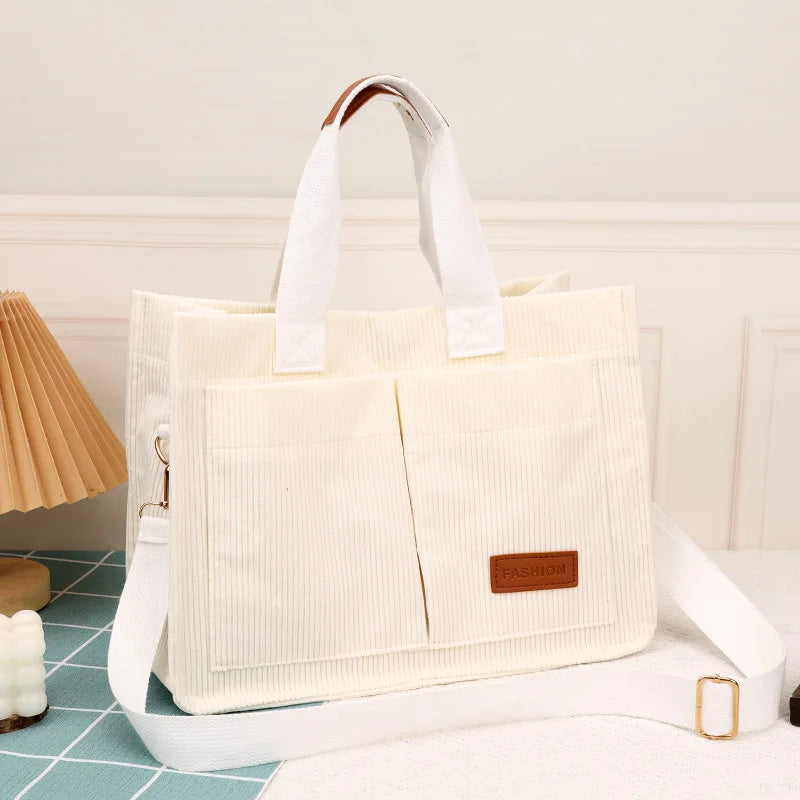 Ladies' handbag, large capacity new fashionable canvas shoulder bag, crossbody bag, commuting bag  zwq