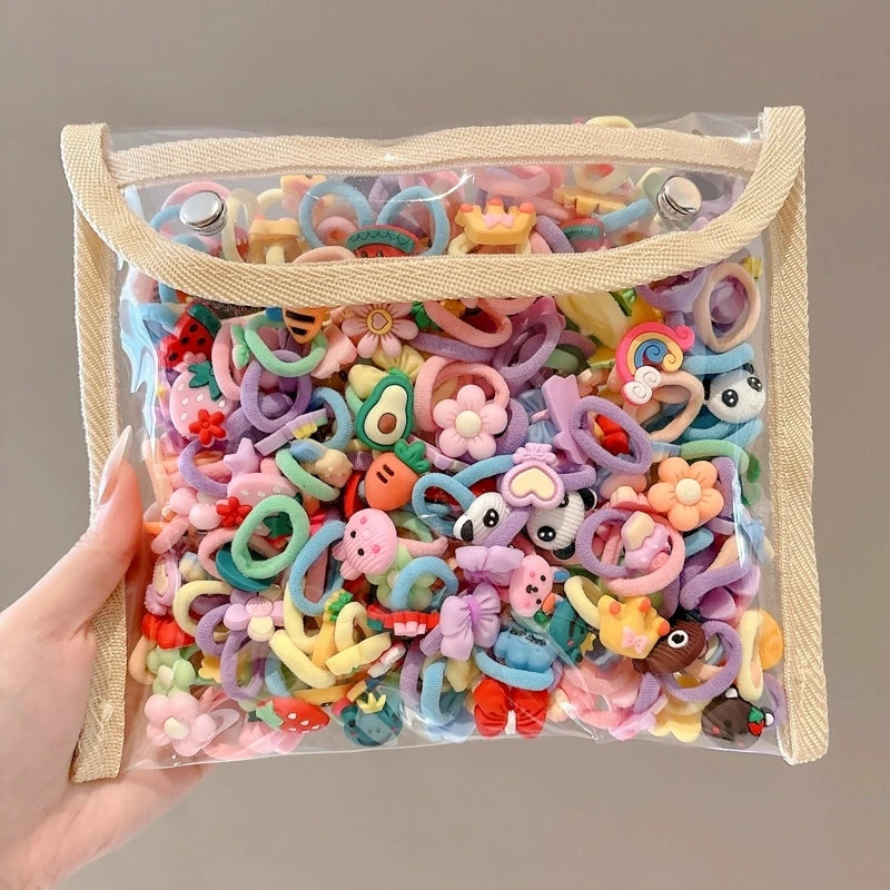 Hair band rubber band children tie hair rope baby girl does not hurt hair rope little girl rubber band