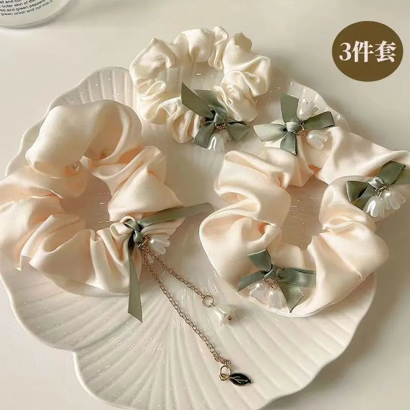 Rubber band hair ring, high elastic durable head rope lily of the valley hair ornament