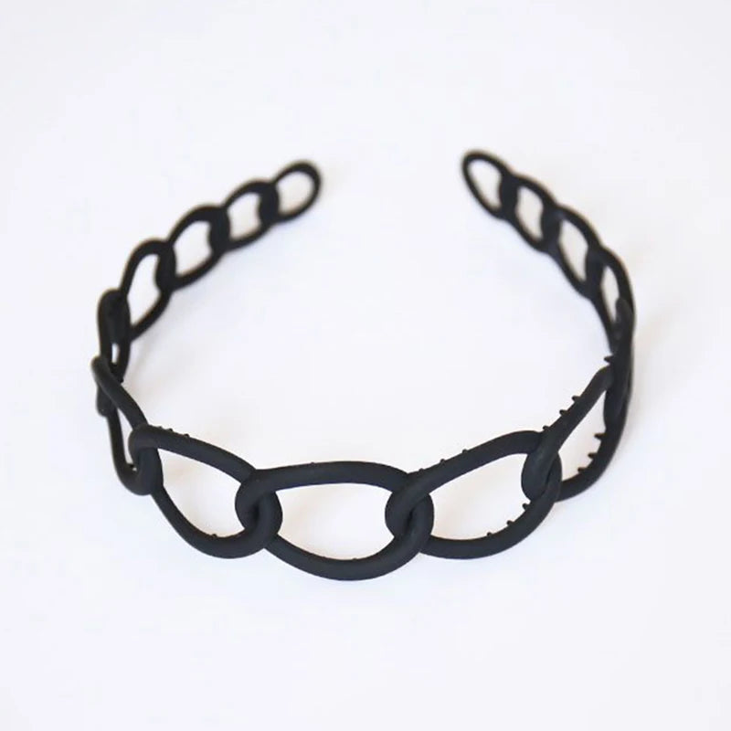 Women Headband Hairband Fashion Chain Round Band For Hair Girls Hair Accessories Headwear Traceless Hair Hoop Bang Holder