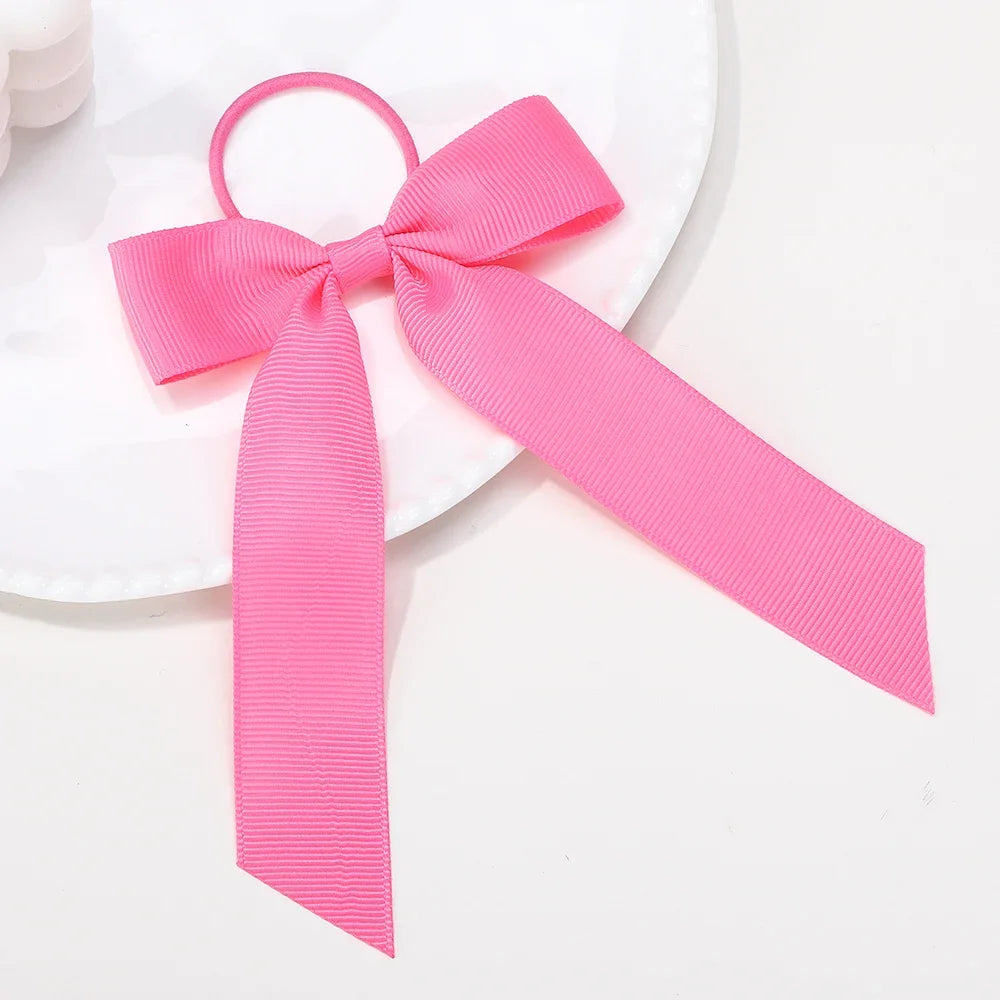 Ribbon Hair Bands Toddler Cheer Bow Head Rope Kids Fashion Solid for Sweet Girls children Party Headwear Hair Accessories