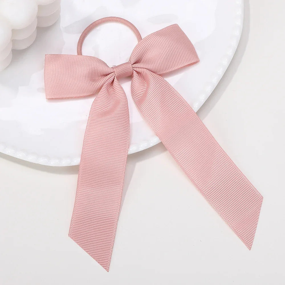 Ribbon Hair Bands Toddler Cheer Bow Head Rope Kids Fashion Solid for Sweet Girls children Party Headwear Hair Accessories