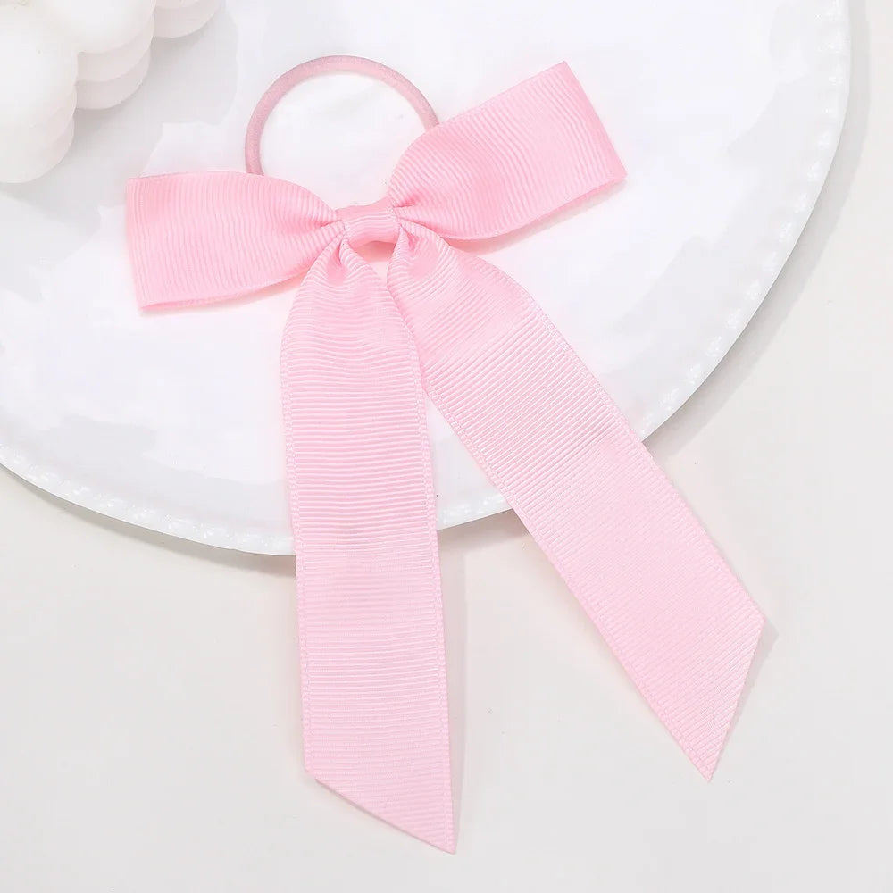Ribbon Hair Bands Toddler Cheer Bow Head Rope Kids Fashion Solid for Sweet Girls children Party Headwear Hair Accessories