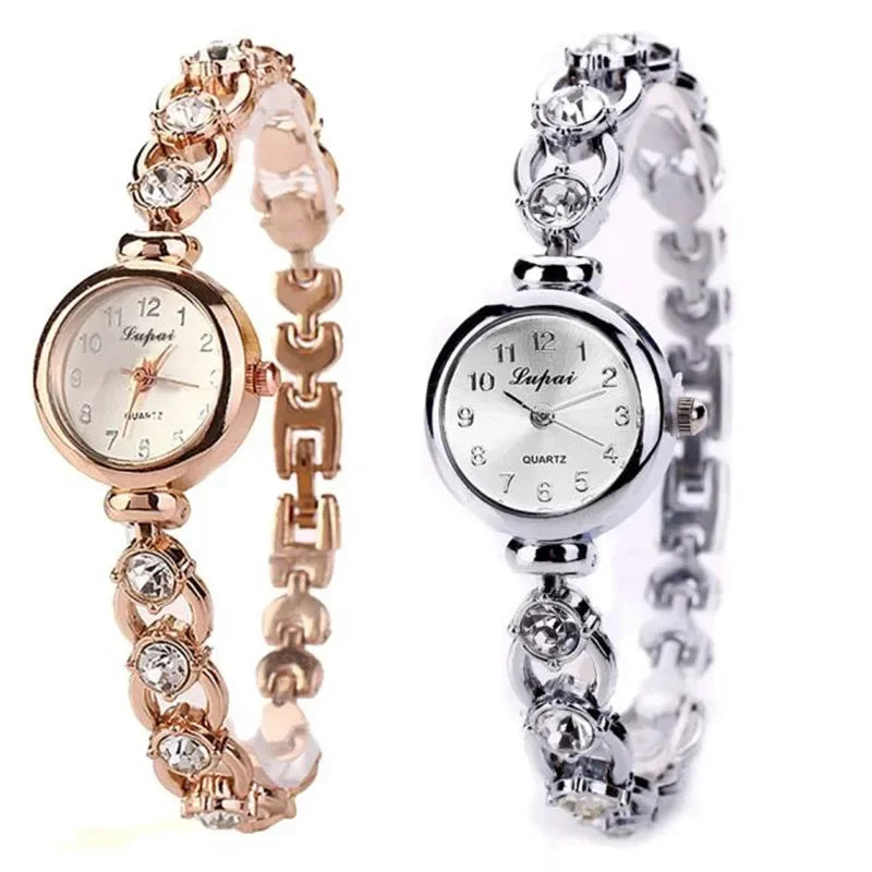 Ladies's Wristwatch Alloy Rhinestone Luxury Watch for Women Casual Quartz Bracelet Watch Relogio Feminino часы женские
