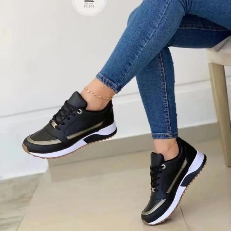 Women's Mesh Sneakers Patchwork Lace Up Flat Lightweight Female Classic Sports Spring Autumn Casual Tennis Skateboard Run Shoes